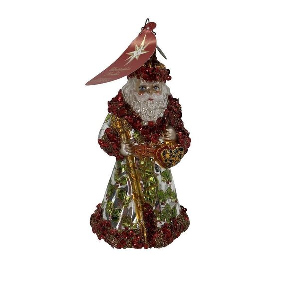 Radko LUXBERRY HOLIDAY Santa Claus SEQUINS Christmas Ornament 1014010 tags + Box - Picture 5 of 10